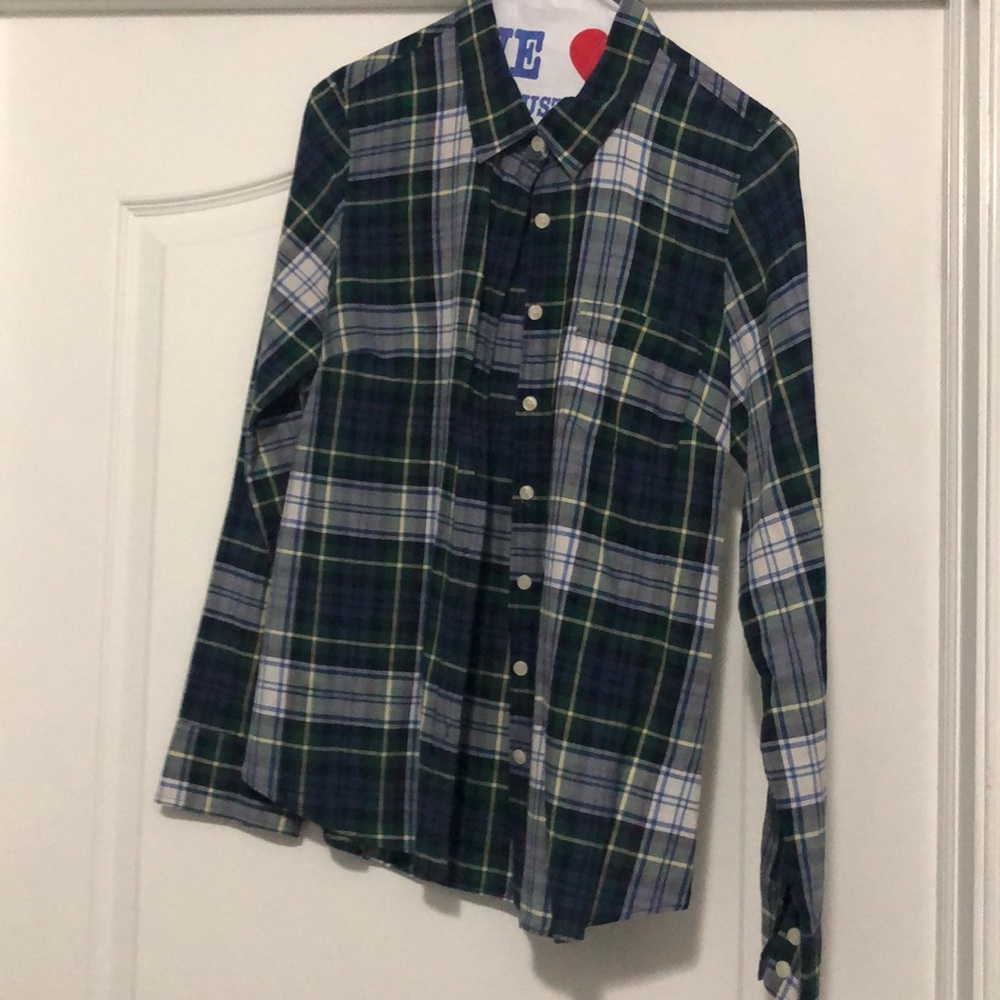 J Crew Fitted Plaid Button Down